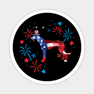 Greyhound Uncle Sam Hat 4Th Of July Magnet